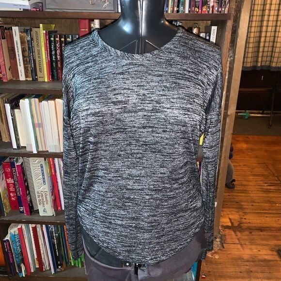 Rag and Bone XS black heathered The Knit long sleeve tee - Picture 2 of 4